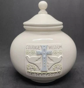 Grasslands Road Prayer Jar Blessings Courage Wisdom Serenity Cross Canister - Picture 1 of 12