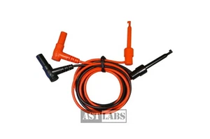 Cable de prueba AST Labs mini gancho para enchufe banana macho ángulo recto 36" - Imagen 1 de 10