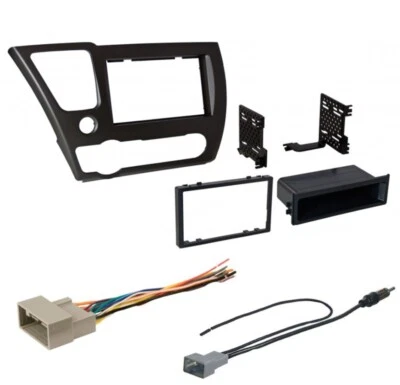 Car Radio Stereo Single Double Din Dash Kit Harness for 2013-2015 Honda Civic - Изображение 1 из 2