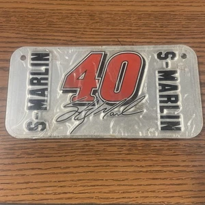 Sterling Marlin Fahrrad Nummernschild Metall NASCAR #40 NEU 6” x 3” Fabriksiegel - Bild 1 von 4
