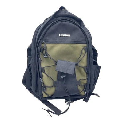 Mochila fotográfica Canon Deluxe 200 EG, negra y verde oliva, 15"x12"x5" Foto 1 de 4