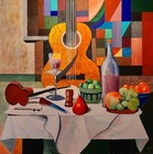 Braque Cubisme Toile Peinte 70x70