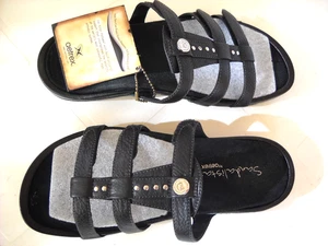 **LADIES AETREX SANDALISTAS CATALINA  BLACK SIZE  8AU/39EU SANDALS NEW IN BOX**. - Picture 1 of 6
