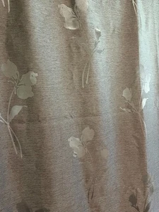 Fabric Shower Curtain - Light Grayish Lavender w/ Floral Pattern - Pre-owned - Picture 1 of 5