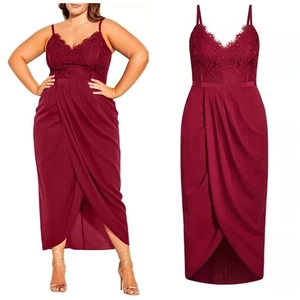 City Chic Lace Touch Dress Plus Size 16 - Picture 1 of 9