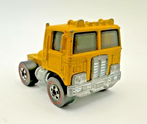 MATTEL 1974 HOT WHEELS REDLINE YELLOW ROAD KING TRUCK CAB HONG KONG 1973 - Picture 1 of 7