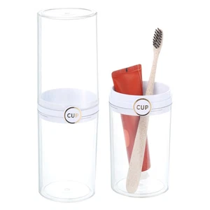 Estuche para Cepillo de Dientes de Viaje, Soporte para Cepillo de Dientes Portátil de Viaje (Transparente) - Imagen 1 de 7