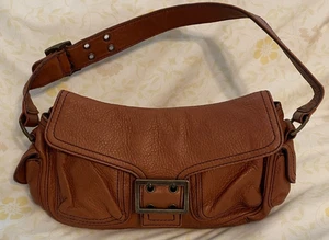 BANANA REPUBLIC Tan Leather Small Shoulder Bag Purse - Picture 1 of 9