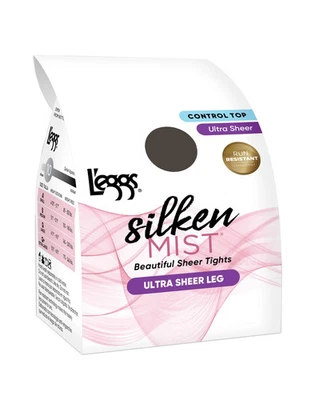 L'eggs Control Top Toe Pantyhose Silken Mist Ultra Sheer 10 denier Smoothing - Image 1 of 3