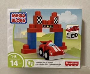 Fisher-Price Mega Bloks SPEEDY RACECAR 14 Pcs NEW IN SEALED BOX - Picture 1 of 6