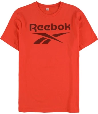 Camiseta Reebok Hombre Gráfica Apilada, Naranja, Grande Foto 1 de 2