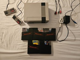 Nintendo console NES PAL A Super Mario bros 3 Tetris world cup Rad racer Digger