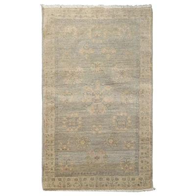 LoomBloom 3x5 Hand Knotted Wool Mint Afghan Oushak Transitional Rug - Image 1 of 4