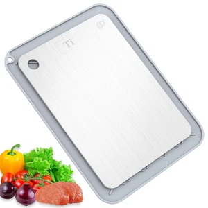 100% Pure Titanium Cutting Boards for Kitchen, Double-Sided Food-Grade Choppi... - Picture 1 of 8