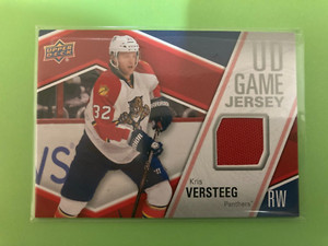 2011-12 UPPER DECK UD GAME JERSEY #GJ-KV KRIS VERSTEEG Red