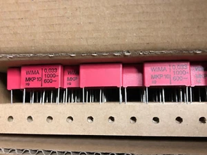5 x Condensador de impulsos WIMA MKP10 33nF 1000 V, 0,033μF, 22,5 mm NOS - Imagen 1 de 1