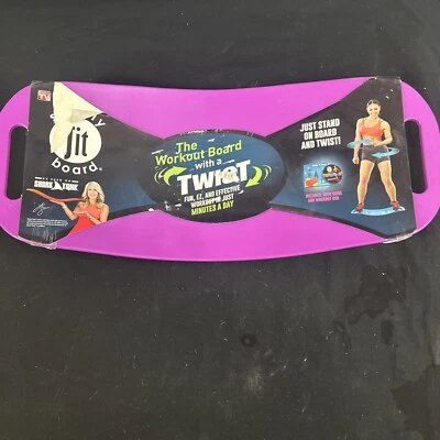 Simply Fit Board & DVD- 锻炼平衡板带扭转洋红色 全新 — 第 1/4 张图片