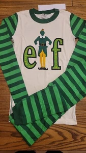 NWT Hanna Andersson BUDDY THE ELF CHRISTMAS ORGANIC LONG JOHN PAJAMAS 160 / 14 - Picture 1 of 5