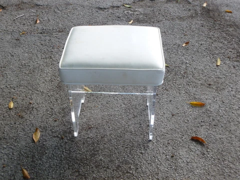 GOOD QUALITY 70'S MOD SPACE AGE LUCITE H STOOL Cover