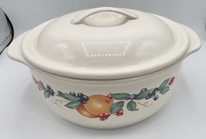 Corelle Coordinates Stoneware 2.5 qt covered baking dish - fruit pattern/white - Picture 1 of 4