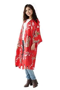 Japanese Short Silk Kimono Women Kimono Beauty Robe Made in Japan - Picture 1 of 12