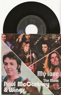 PAUL MCCARTNEY WINGS MY LOVE RARE 1973 VINYL SINGLE FROM SPAIN + FAB PIC - Image 1 of 2