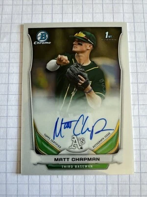 Matt Chapman - 2014 Bowman Draft #BCA-MCH  Chrome Draft Pick Autograph 1st RC - Image 1 of 4