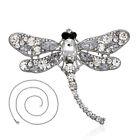 Fashion Crystal Pearl Animal Dragonfly Brooch Pin Women Custome Brooch Jewelry