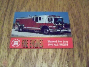 FIRE ENGINES WESTWOOD, NEW JERSEY SERIES TWO TRADING CARD #181 - Picture 1 of 1