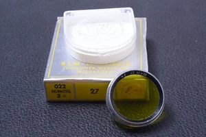 ✅ B & W SCHNEIDER YELLOW 022 3X 27MM FILTER GENUINE LENS OR CAMERA W/ BOX 98-4 - Picture 1 of 2