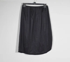 Vintage Vanity Fair Style 11-760 Black Nylon Full Length Slit Half Slip Sz M - Picture 1 of 4