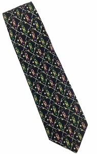 Golf Mens Tie Black Golf Ball Golf Bag Putter Clubs Golfer GiftRoberto Cellini - Picture 1 of 5