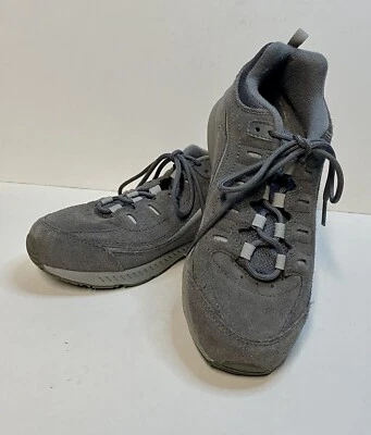 Easy Spirit Sz 8.5 W Seregine Tennis Shoes Womans Gray Suede & Leather Lace - Image 1 of 4