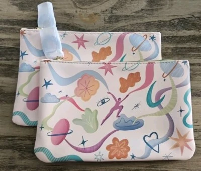 2 Bags IPSY Glam Bag Zipper Pouch Colorful Artsy September 2024 BAG ONLY - Image 1 of 3
