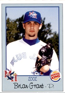 2002 Medicine Hat Blue Jays Burger King #33 Brian Grant Goldsboro NC Card