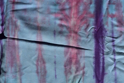 MULTI COLORS  BATIK TYE DYE  STRIPES 100%  COTTON   FABRIC   3  YARDS 27 INCHES - Image 1 of 2