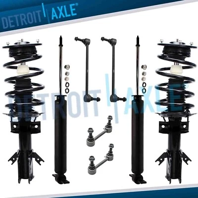 Front Struts w/Coil Spring + Rear Shocks + Sway Bars for 2013 - 2018 Ford Fusion - Image 1 of 4