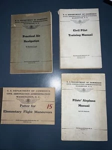 1940 Depmnt of Commerce Pilot's Airplane Civil Pilot, Air Navigation Manuals LOT - Picture 1 of 6
