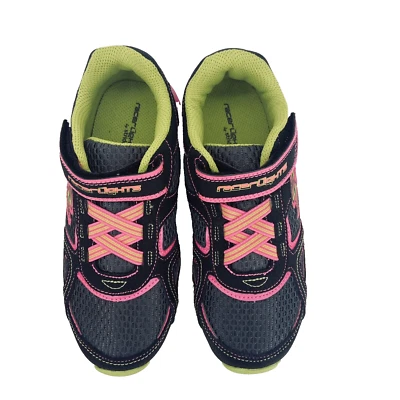 Zapatillas Stride Rite Racer Lights Talla 1.5 Anchas Rosa Caliente Verde Negro NUEVAS Foto 1 de 4