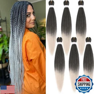 Braiding Hair Pre Stretched 26 Inch 6 Packs Prestretched Braiding Hair Extens - Picture 1 of 5