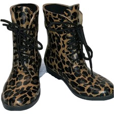 womens leopard rain boots