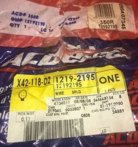 Cable de bujía NOS OEM GM 12192195 ACDelco 350R  - Imagen 1 de 3