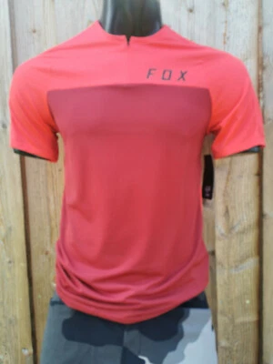 Fox Flexair Cremallera Ss Jersey Camiseta Manga Corta MTB Downhill Rojo 2020 - Imagen 1 de 2