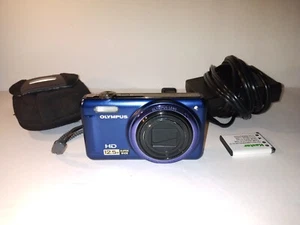 Olympus V Series VR-320 14.0MP Digital Camera - Blue - W/ Charger - TESTED! - Picture 1 of 4