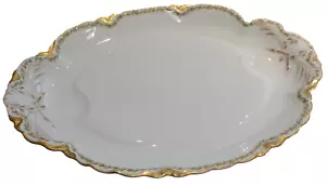 Haviland Limoges China Schleiger 98 Clover Leaf Oval 18 Inch Platter  Beautiful! - Picture 1 of 3