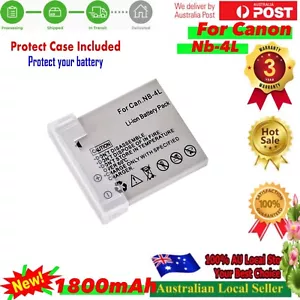 1800mAh Battery Pack for Canon IXUS 30 40 50 55 60 65 70 75 NB4L NB 4L - Picture 1 of 3