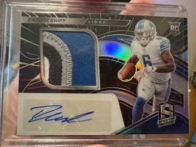 🔥 HOT 🔥 D'Andre Swift 2020 Panini Spectra 4 COLOR Rookie Patch AUTO # 12 / 75 - Image 1 of 2