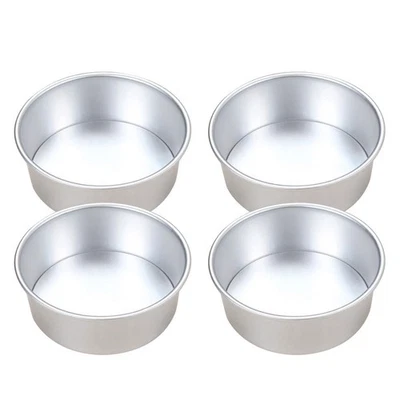  4 Pcs Stampi Per Torte Placca Da Forno Teglia Tortiere in Alluminio - Immagine 1 di 4