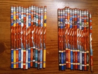 Vintage 1993 NFL Pencil Set AFC & NFC Division Teams x28 Total Berol Corp.  - Image 1 of 4