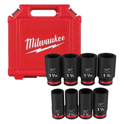 Milwaukee 49-66-7018 SHOCKWAVE Impact Duty 3/4" SAE 6 Point Socket Set - 8PC - Image 1 of 4